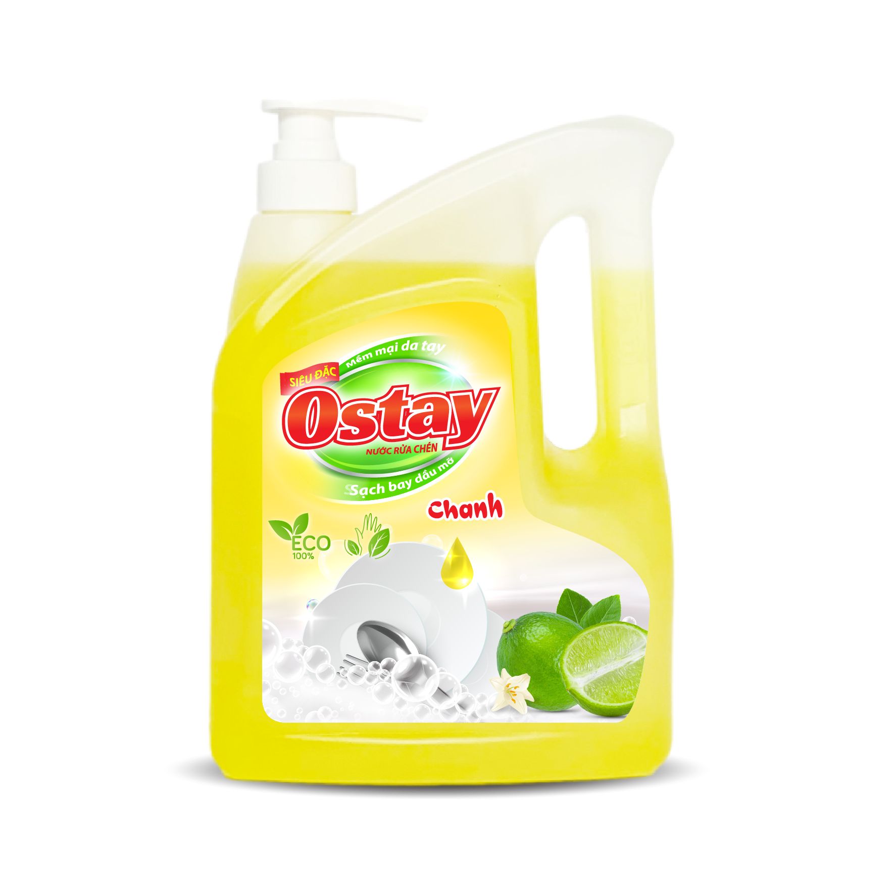 Nước rửa chén Ostay Chanh - 2,2kg